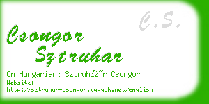 csongor sztruhar business card